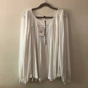 Free People Ivory Blouse
